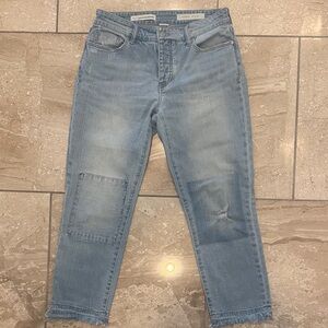 Anthropologie Pilcro and the Letterpress Light Blue Distressed “Hyphen” Jeans